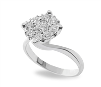 Ringe I Gioielli del Sole Dame in Weißgold Diamante 0.13 Ct ANV663 - ANV663